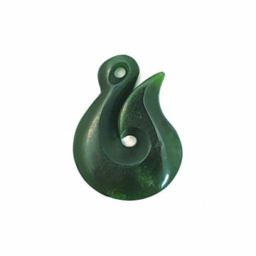 New Zealand Greenstone Pendant - Hook 40mm