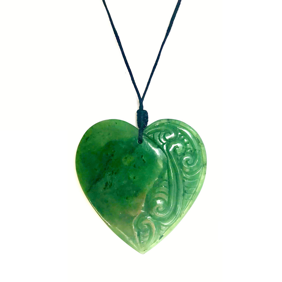 Stone and Bone Greenstone Heart
