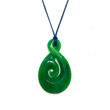 NZ Greenstone / Pounamu Oval Koru Necklace – Giftware & Engravers
